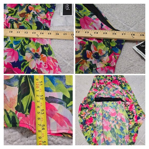 ECI New York Womens Multicolor Floral Halter Maxi Dress Sleeveless Size 4 NWT - Picture 9 of 11